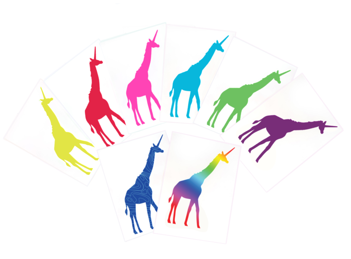 SheJumps Vinyl Girafficorn Stickers